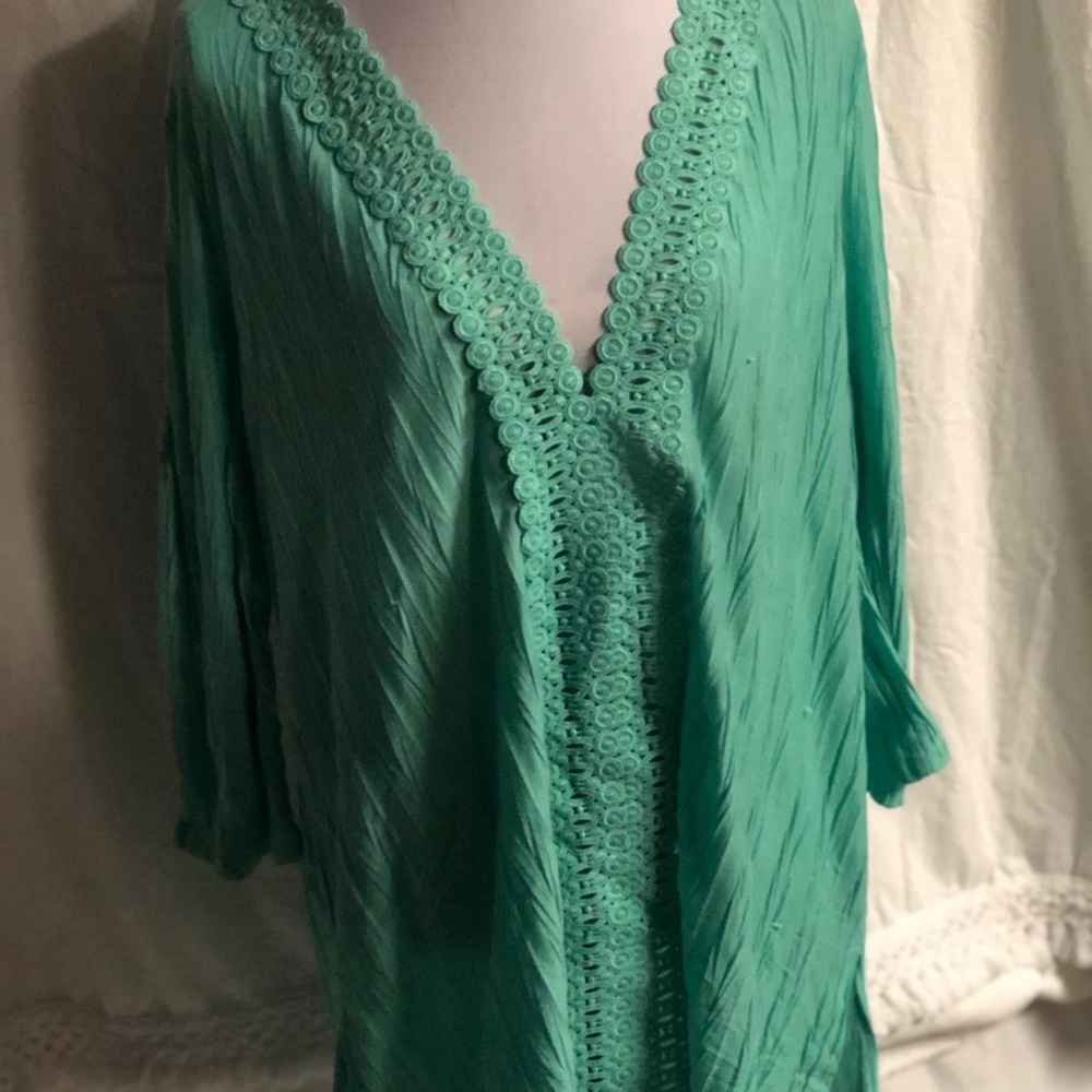 Teal swimsuit cover up